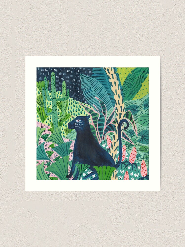 Alternate view of Jungle Jaguar Art Print