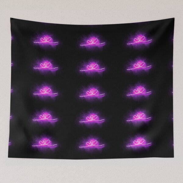 Item preview, Blue & Pink Neon Hearts designed and sold by Cyra26.