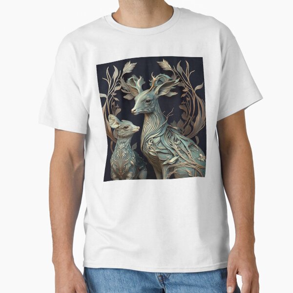  Art Nouveau Forest by iServalan Homotech 23 Illustration Art by Tale Teller Club Orchestrations Classic T-Shirt