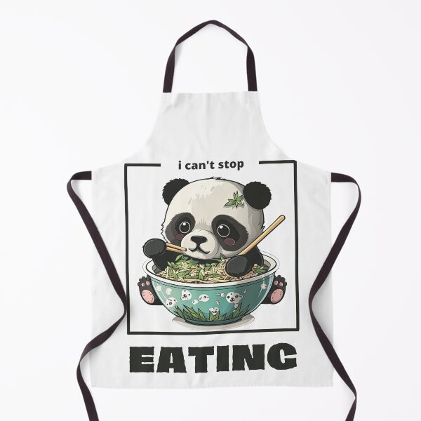 Item preview, I Can't Stop Eating - Adorable Chubby Panda Eat A Bowl of Bamboo Noodles designed and sold by Fahmi Muhamad Naser.