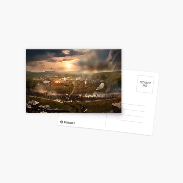 Miniature Wargaming - Civil War Scene Postcard