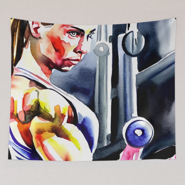 Item preview, Strong Woman In Gym.  Digital Art WallsOfFame.com.au designed and sold by WallsOfFameAust.