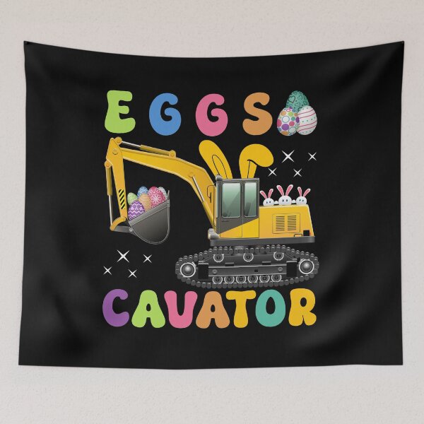 Item preview, Eggs Cavator Happy Easter Funny Excavator Egg Kids  designed and sold by boomthetees.