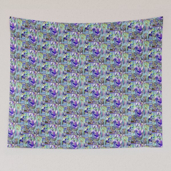 Item preview, Blue Glitched Ocean Swirl Pattern designed and sold by Trashkrush.