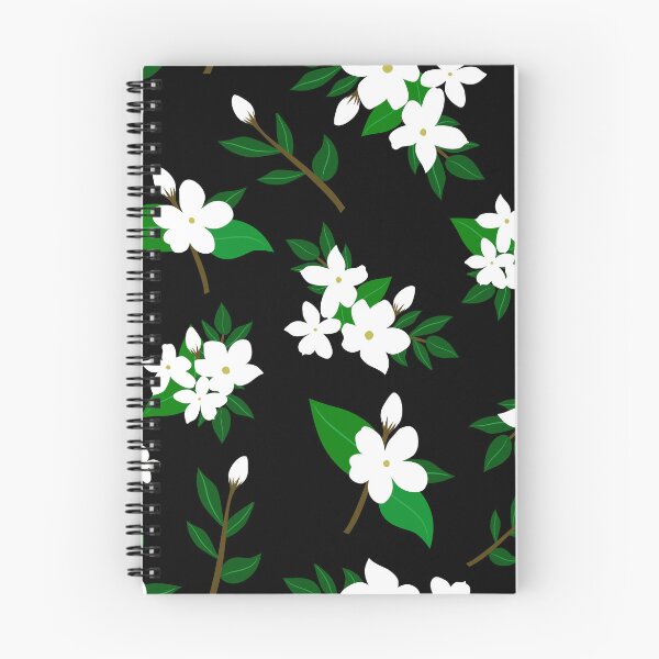 Item preview, Cute Daisy flowers seamless pattern on black background designed and sold by GraphicDream.