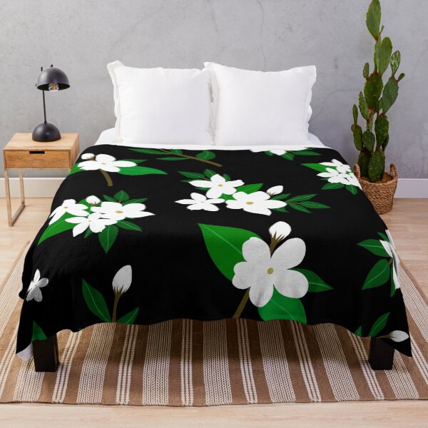 Item preview, Cute Daisy flowers seamless pattern on black background designed and sold by GraphicDream.