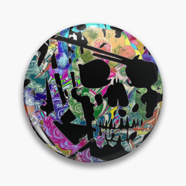Item preview, psychedelic skull designed and sold by weirdove.