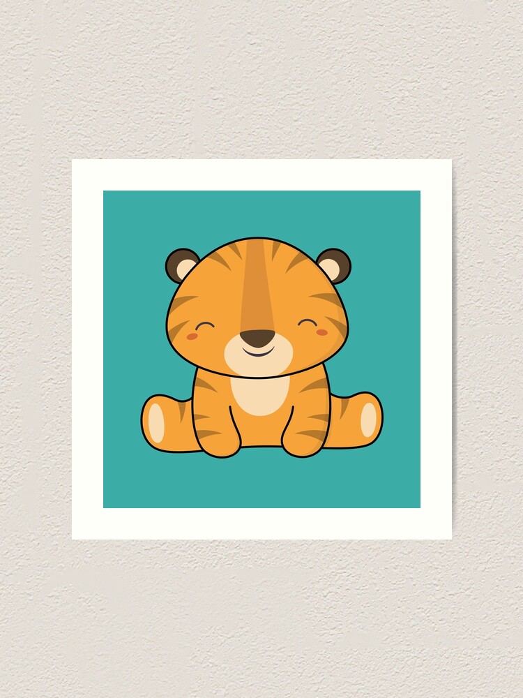 Lámina artística «Sentado felizmente es un tigre kawaii» de wordsberry | Redbubble Lámina artística «Sentado felizmente es un tigre kawaii» de wordsberry | Redbubble