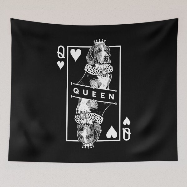 Item preview, American Foxhound Queen Of Hearts Funny Dog Lover Pop Art designed and sold by GrandeDuc.
