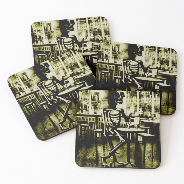 Item preview, drinking skeleton designed and sold by weirdove.