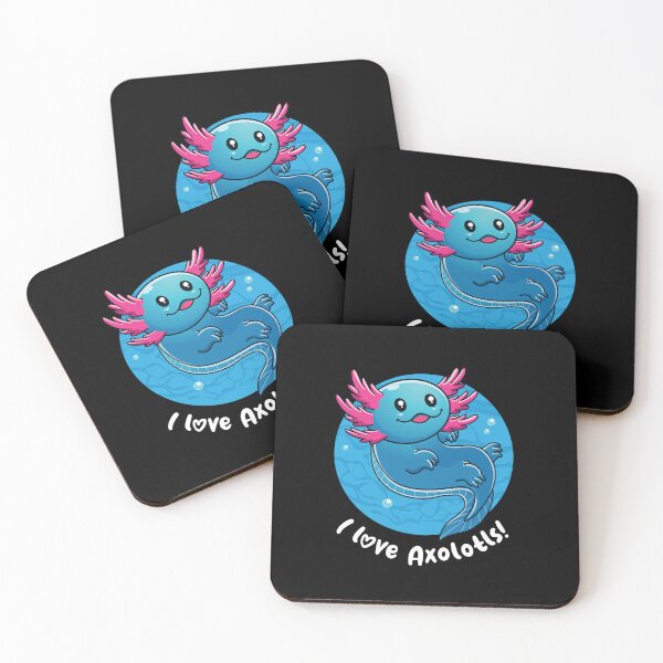 Item preview, I love Axolotls cute axolotl (on dark colors) designed and sold by messy-nessie.