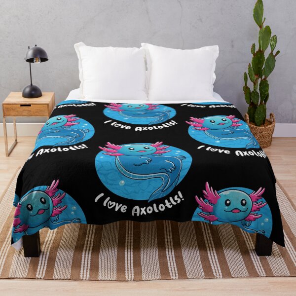 Item preview, I love Axolotls cute axolotl (on dark colors) designed and sold by messy-nessie.