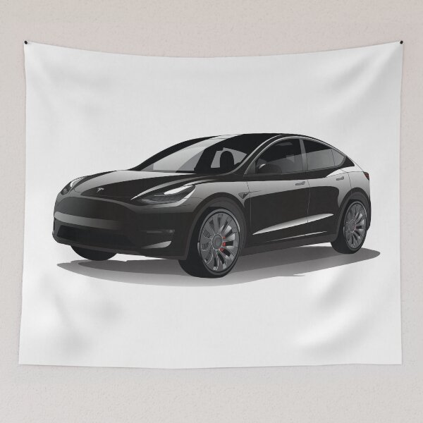 Item preview, Tesla Model Y Original Fan Art serial number: TMY002BL designed and sold by valrusc.