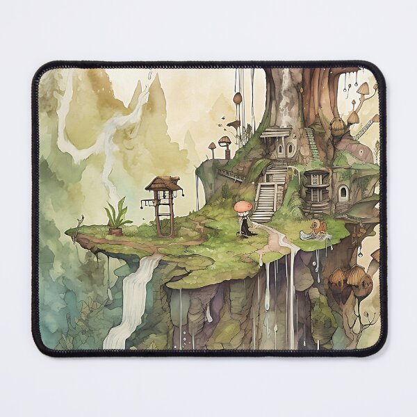 Item preview, Fantasy SteamPunk Forrest City Illustration designed and sold by ZvekiVintage.