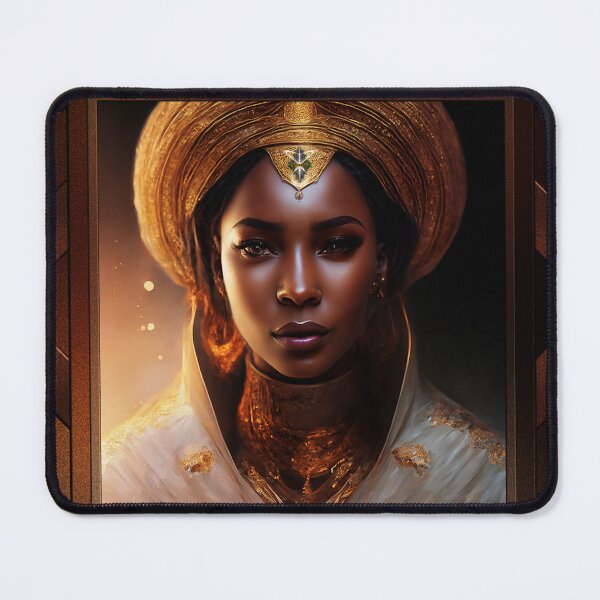 Item preview, The Nubian Queen Of Synthirobi Elegance AI Concept Art by Xzendor7 designed and sold by Xzendor7 Digital Art Creations.