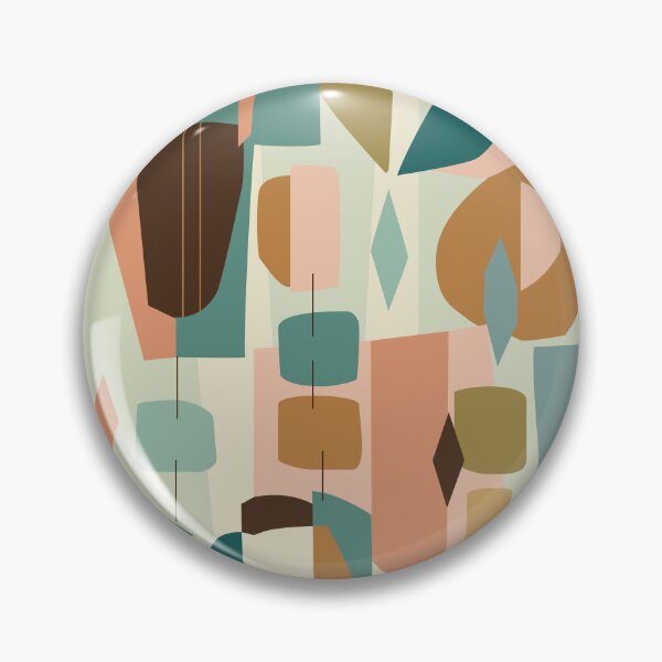 Item preview, Mid Century Modern Geometric Abstract Retro Shapes Pattern designed and sold by enricadenicola.