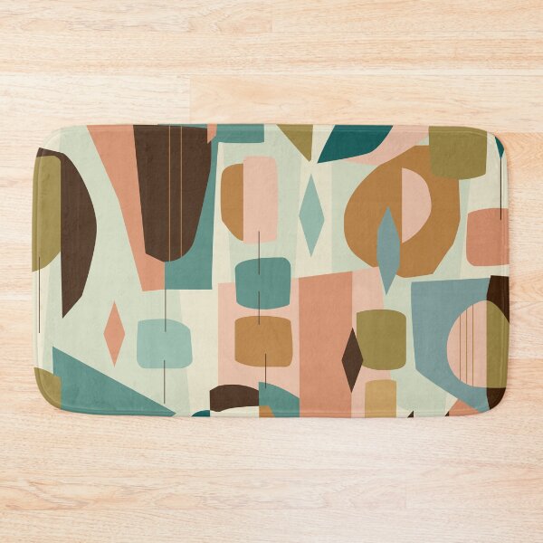 Item preview, Mid Century Modern Geometric Abstract Retro Shapes Pattern designed and sold by enricadenicola.