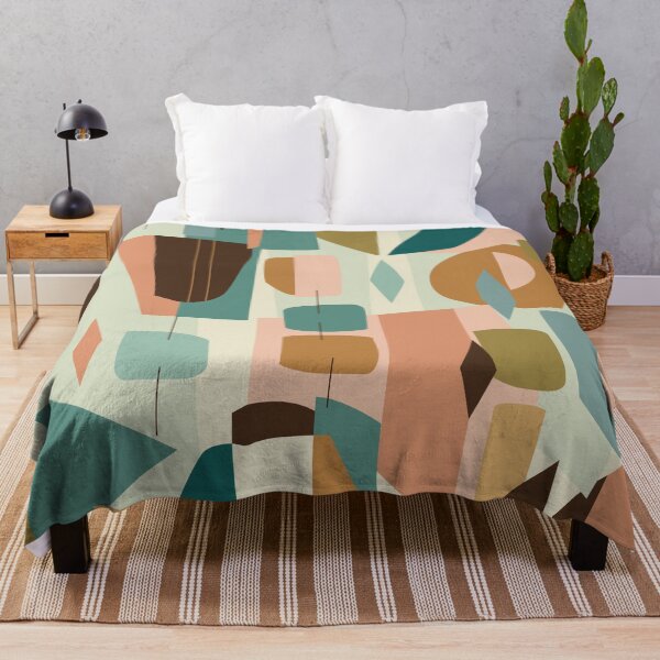 Item preview, Mid Century Modern Geometric Abstract Retro Shapes Pattern designed and sold by enricadenicola.