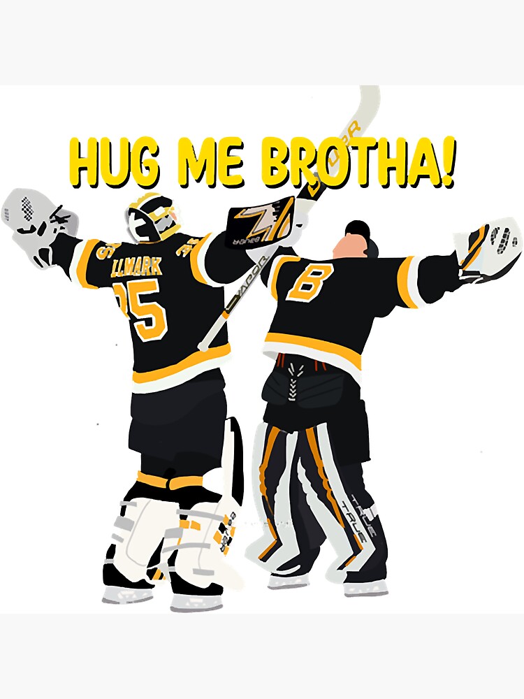 Bruins Linus Ullmark Jeremy Swayman Goalie Hug Panel | Sticker