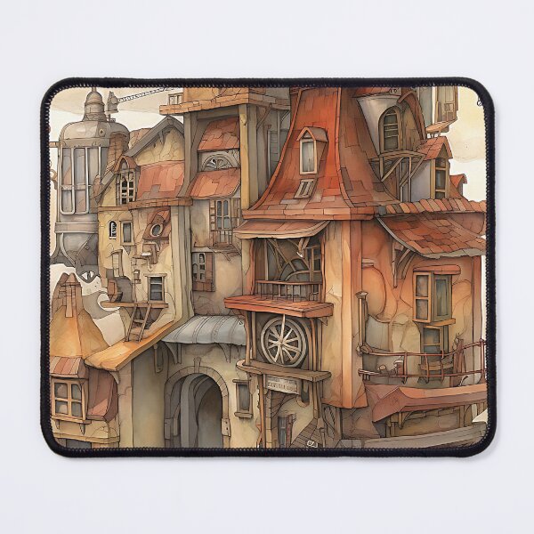 Item preview, Fantasy SteamPunk Forrest City Illustration designed and sold by ZvekiVintage.