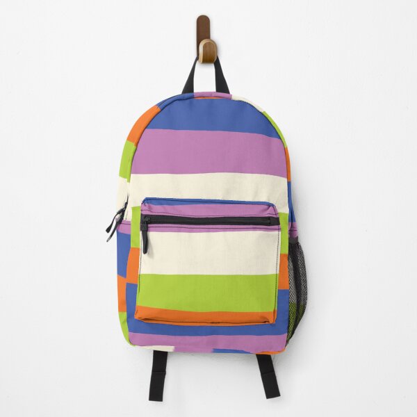 Item preview, Uneven Stripes - Blue, Orange, Purple, Green, and Cream designed and sold by LAEC-Shop.