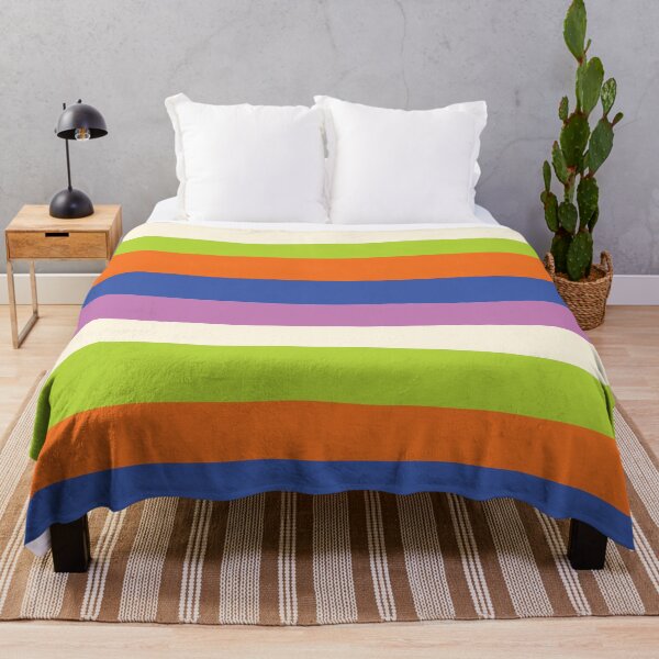 Item preview, Uneven Stripes - Blue, Orange, Purple, Green, and Cream designed and sold by LAEC-Shop.