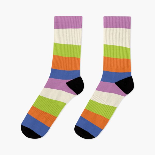 Item preview, Uneven Stripes - Blue, Orange, Purple, Green, and Cream designed and sold by LAEC-Shop.