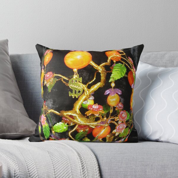 Feng Shui money tree. Throw Pillow