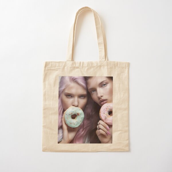 Donuts Love Cotton Tote Bag