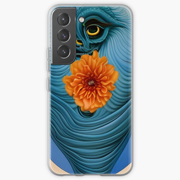 The woman has long, curved petals that resemble the tongues of dragons Samsung Galaxy Soft Case