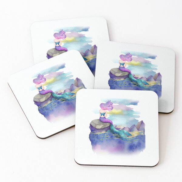 Item preview,  Carming Mermaid Sitting on the Rocks Painting Image for Home Decor Wall Art designed and sold by adlydesigns.