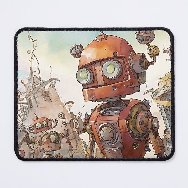 Item preview, SteamPunk Robots Illustration designed and sold by ZvekiVintage.