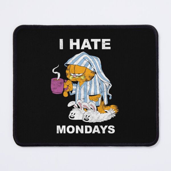 Item preview, I Hate Monday Cartoon Cat Gift Fan designed and sold by ElenaUysal.