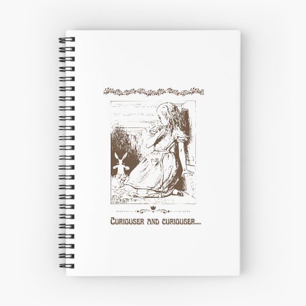 Item preview, Alice in wonderland illustration curiouser and curiouser graphic print designed and sold by Rubyslemons321.