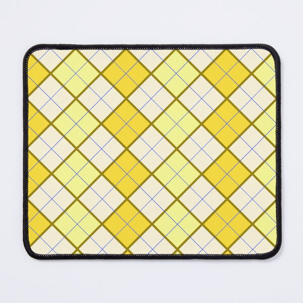 Item preview, Dark yellow, light yellow, with blue stripe argyle style designed and sold by TheScraggyBeard.