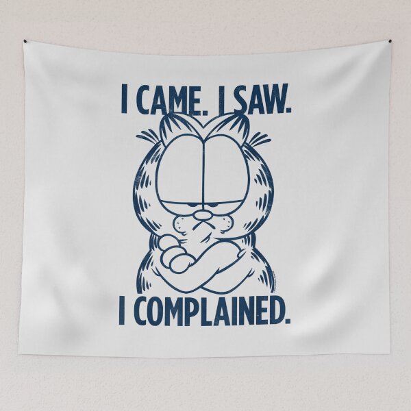 Item preview, I Came I Saw The Cat Garfield Cartoon Gift Fan designed and sold by ElenaUysal.