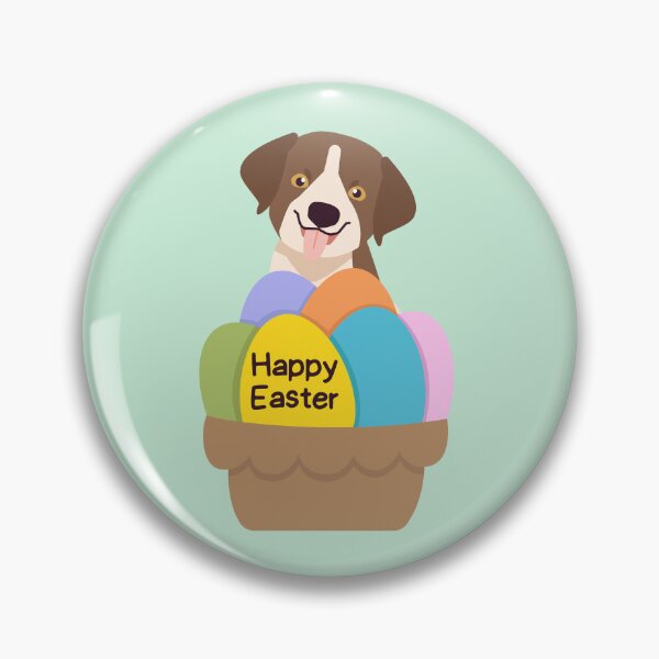 Item preview, German Shorthaired Pointer Puppy with Easter Basket and Colorful Eggs designed and sold by SeasonalDogs.