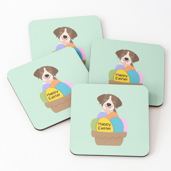 Item preview, German Shorthaired Pointer Puppy with Easter Basket and Colorful Eggs designed and sold by SeasonalDogs.