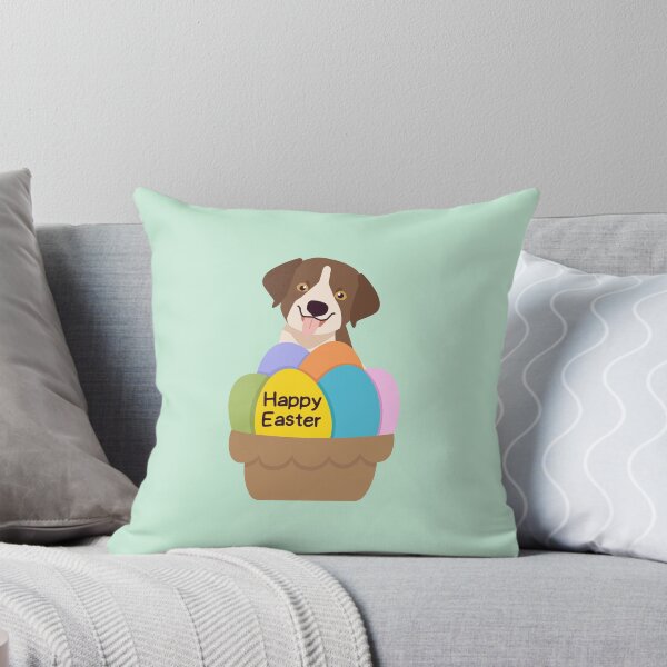 Item preview, German Shorthaired Pointer Puppy with Easter Basket and Colorful Eggs designed and sold by SeasonalDogs.
