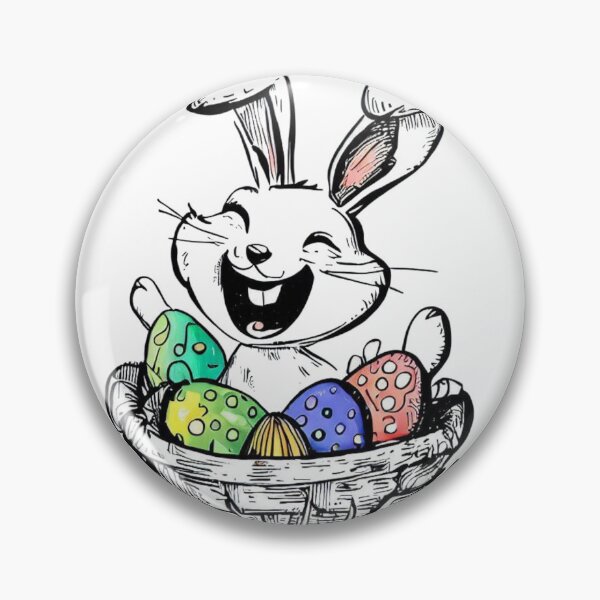 Artikelvorschau, Lustiger Hase im bösen Korb zu Ostern entworfen und verkauft von digitaldraw4you.