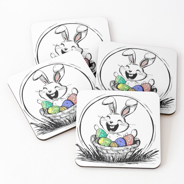Item preview, Funny Bunny in wicked basket on Easter designed and sold by digitaldraw4you.