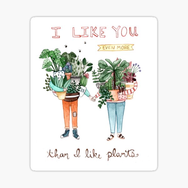  vu combien j'aime les plantes! ;) Sticker
