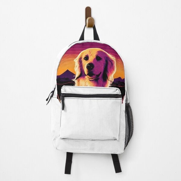 Item preview, Golden Retriever - Synthwave purple sunset designed and sold by WECreations.