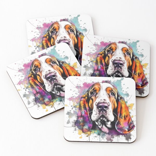 Item preview, Bassett Hound Colour Splash designed and sold by HookedOnDogz.