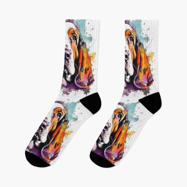 Item preview, Bassett Hound Colour Splash designed and sold by HookedOnDogz.