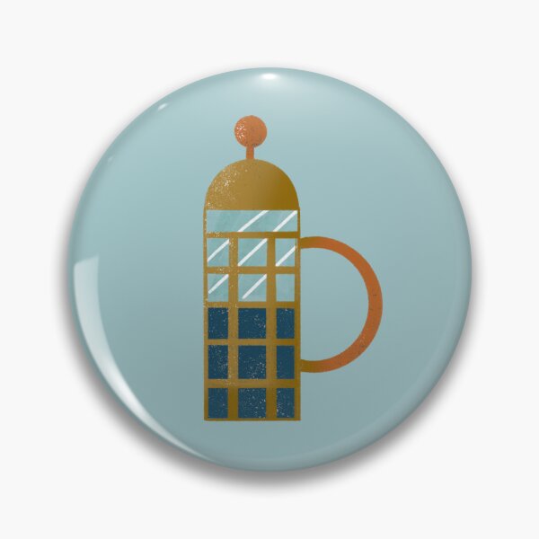Item preview, Cafetière - gold/orange/teal designed and sold by LucyFaulke.