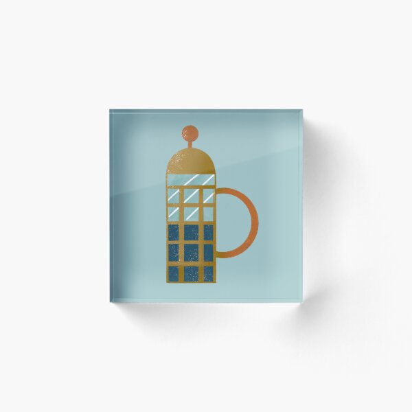 Item preview, Cafetière - gold/orange/teal designed and sold by LucyFaulke.