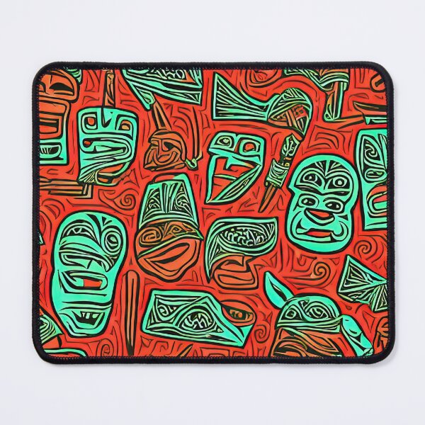 Item preview, Beautiful Throw Pillow With Totem Pattern. Tropical Hawaiian Theme designed and sold by Sowari-Pillows.