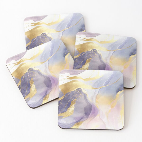 Item preview, Amazing Purple and Gold Watercolor Washes Modern Backgrounds designed and sold by adlydesigns.
