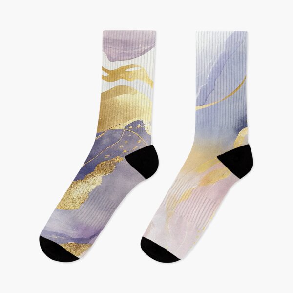 Item preview, Amazing Purple and Gold Watercolor Washes Modern Backgrounds designed and sold by adlydesigns.